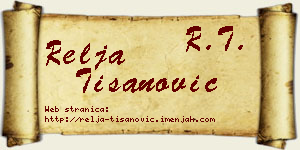 Relja Tišanović vizit kartica